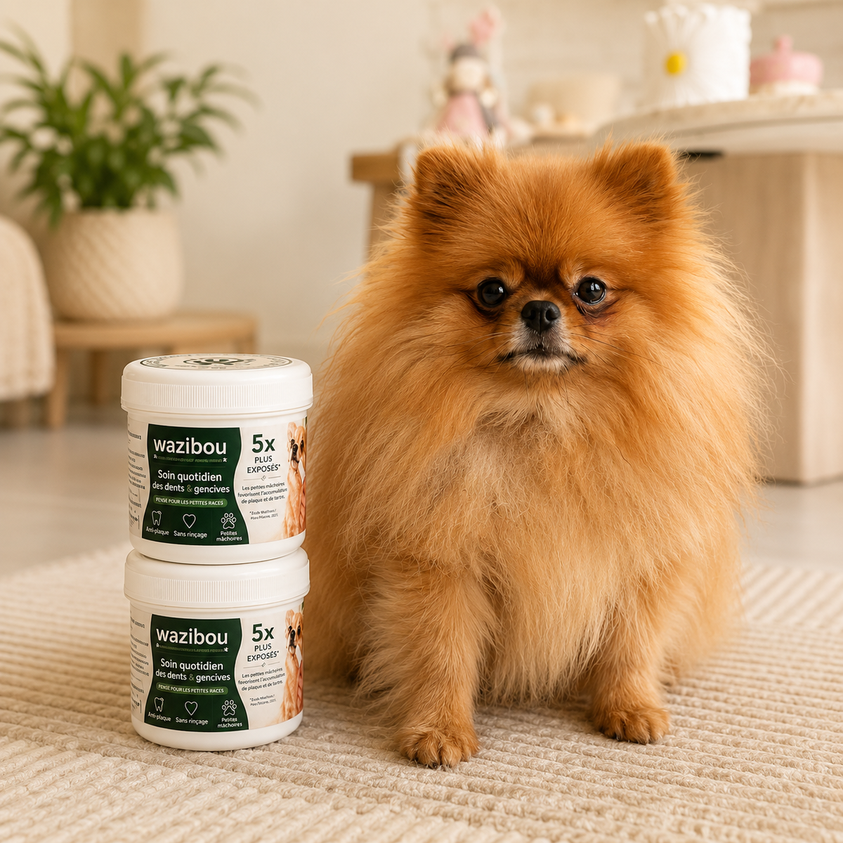 Wazibou — Lingettes dentaires pour petites races